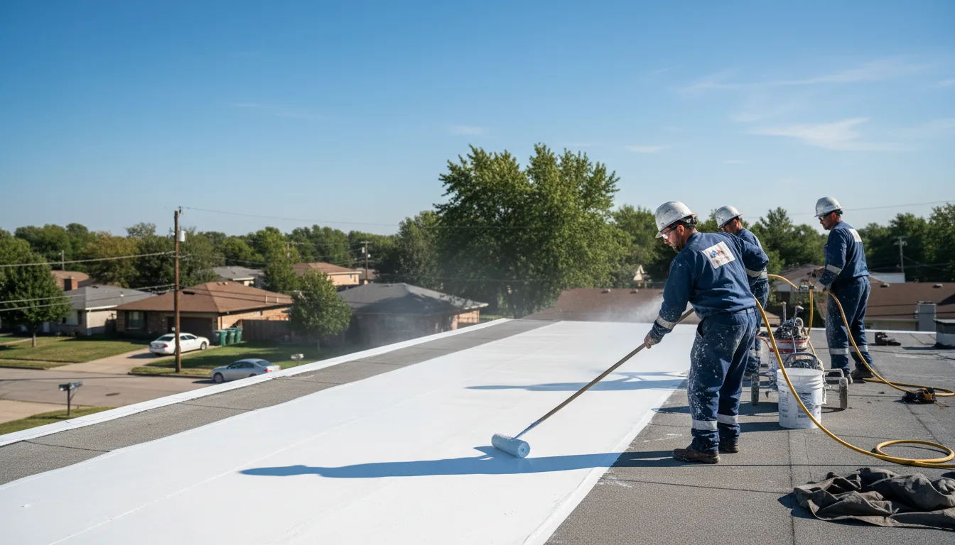 Commercial roof coating in Conway, MI near me